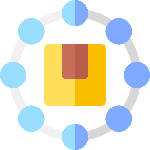 cadena de suministro icono gratis