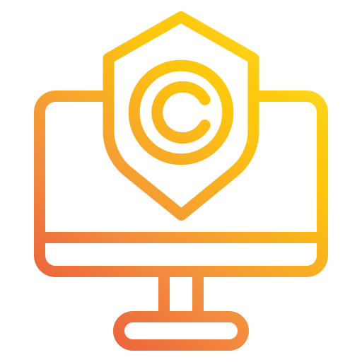 derechos de autor icono gratis