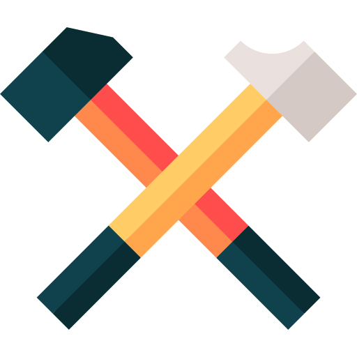 Crossed Hammers Free Construction And Tools Icons