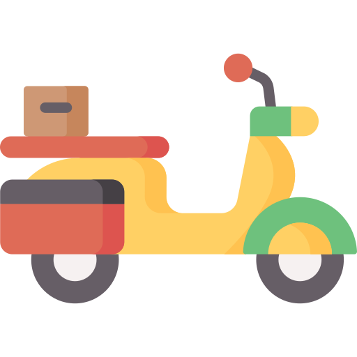 Delivery scooter - Free shipping and delivery icons