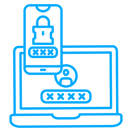 autenticación de dos factores icono gratis