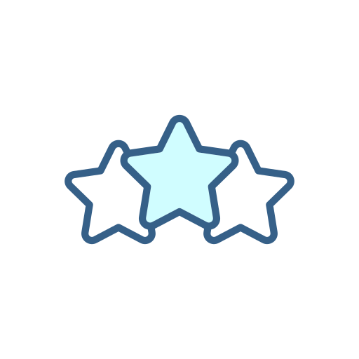 tres estrellas icono gratis