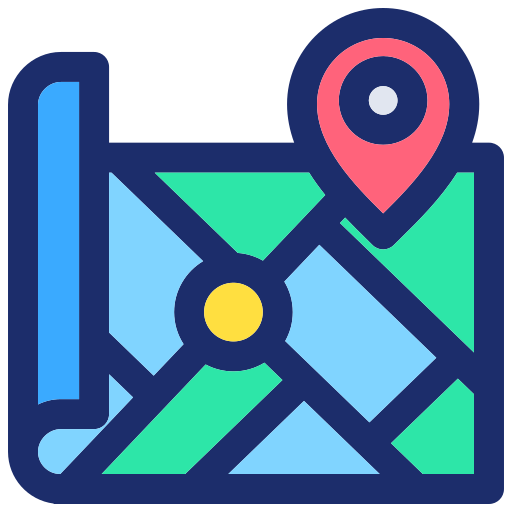 mapa de la ciudad icono gratis