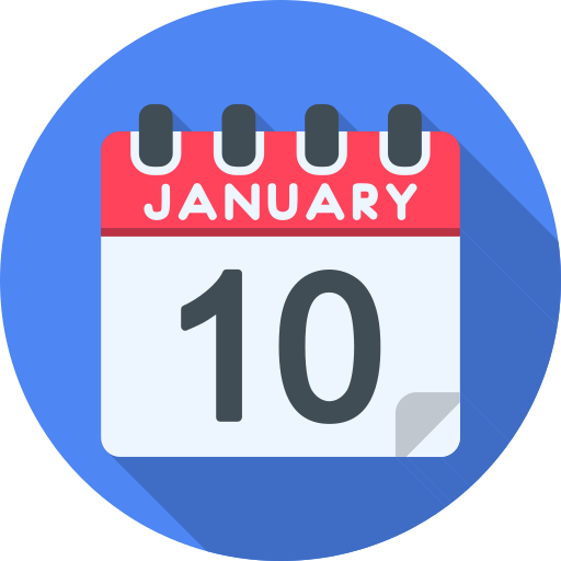 January - Free time and date icons