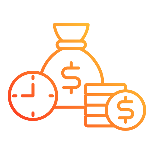 el tiempo es dinero icono gratis