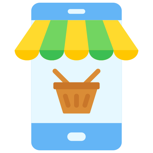 tienda móvil icono gratis