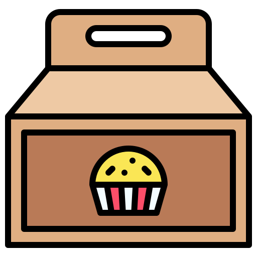 caja de pastel icono gratis