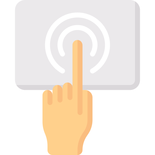 sensor tactil icono gratis