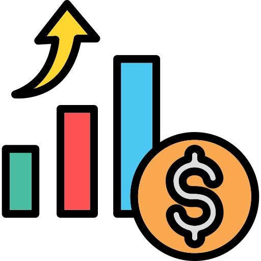 gráfico de ingresos icono gratis