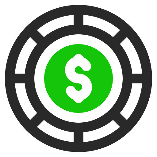 Долларовая монета бесплатно иконка