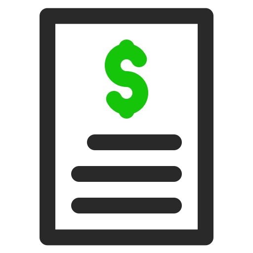 document financier Icône gratuit