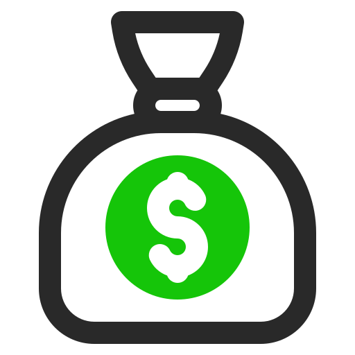 sac d'argent Icône gratuit