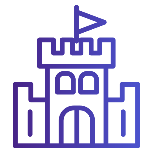 castillo de arena icono gratis