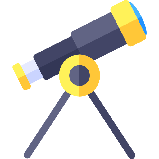 telescopio icono gratis