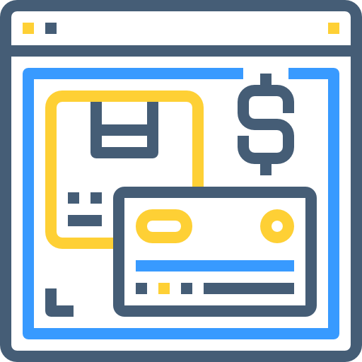 pago en línea icono gratis