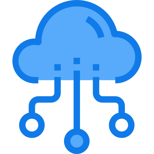 Cloud computing Justicon Blue icon