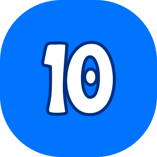 numero 10 icono gratis