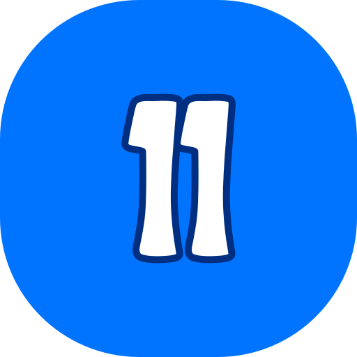 número 11 icono gratis