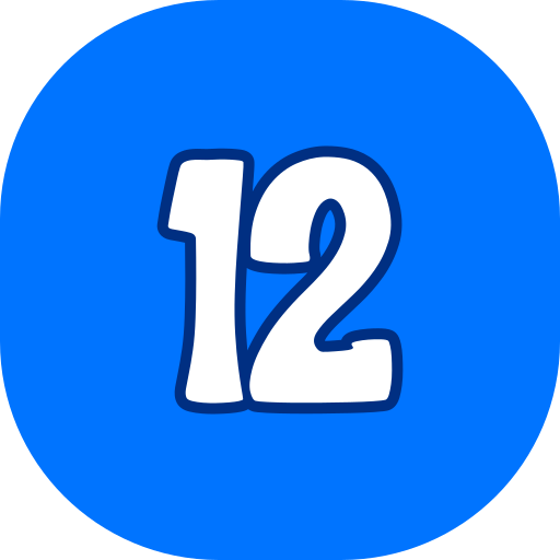 número 12 icono gratis