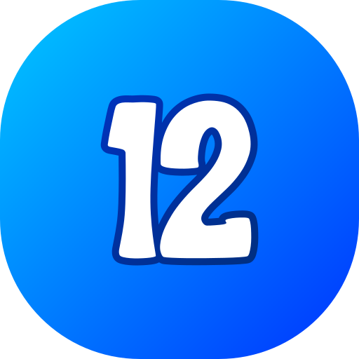 número 12 icono gratis