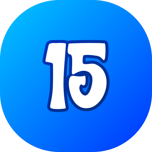 número 15 icono gratis