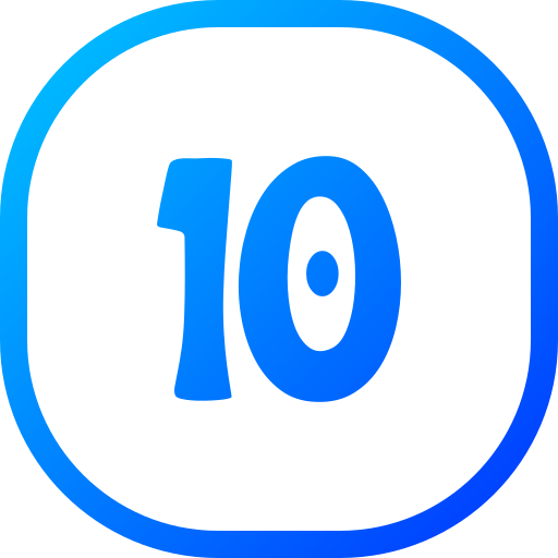 numero 10 icono gratis