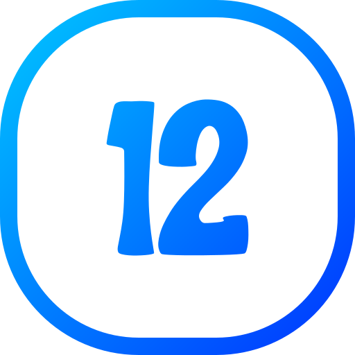 número 12 icono gratis