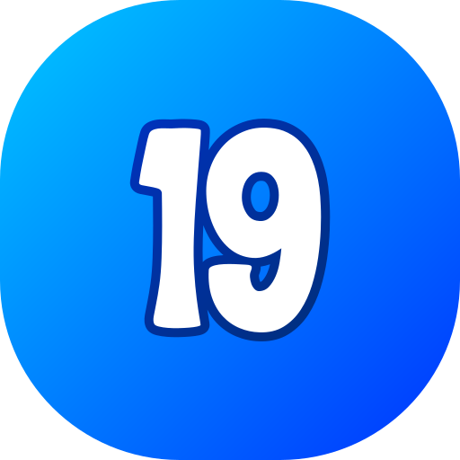 numéro 19 Icône gratuit numéro 19 Icône gratuit