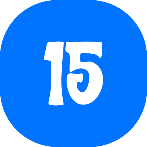 número 15 grátis ícone número 15 grátis ícone