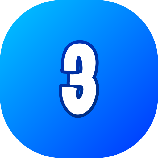 numero 3 icono gratis