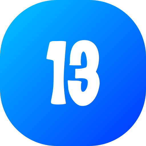 Number 13 free icon
