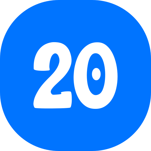 Номер 20 бесплатно иконка