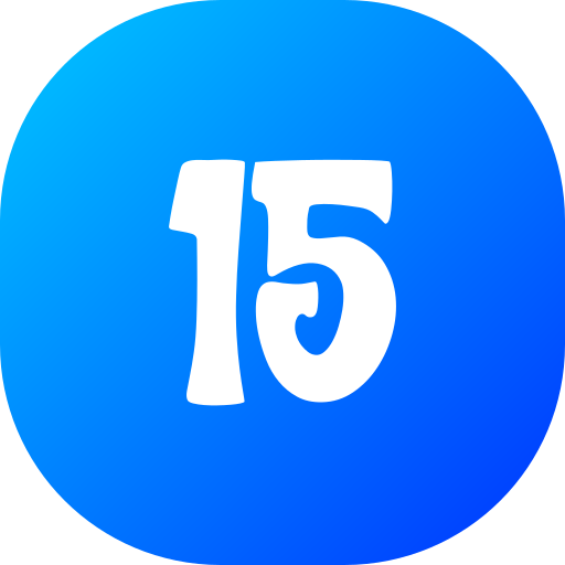 Number 15 free icon Number 15 free icon