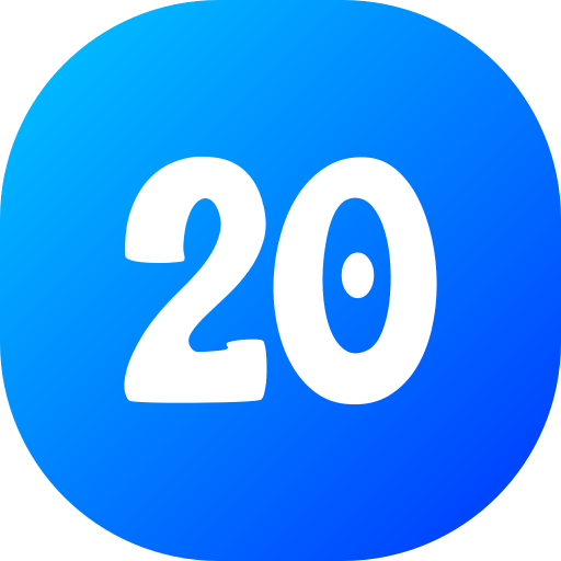 Number 20 free icon Number 20 free icon