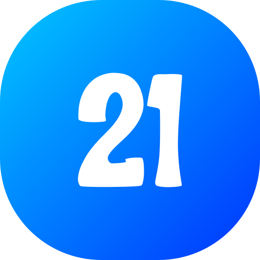 Number 21 free icon Number 21 free icon