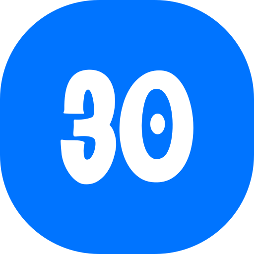 número 30 grátis ícone número 30 grátis ícone
