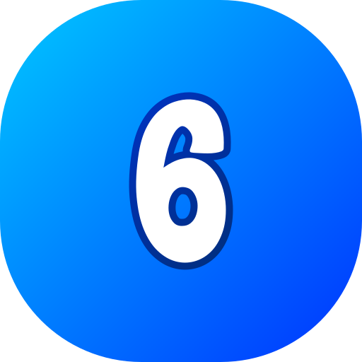 número 6 icono gratis