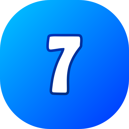 numero 7 icono gratis