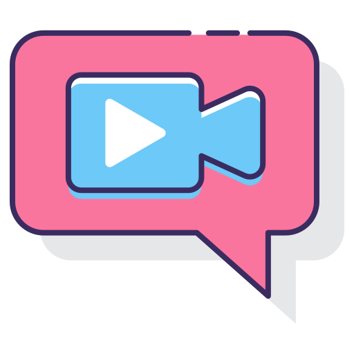 chat de vídeo icono gratis