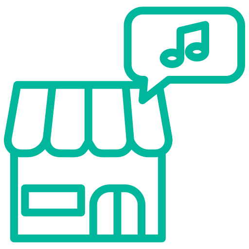 tienda de música icono gratis