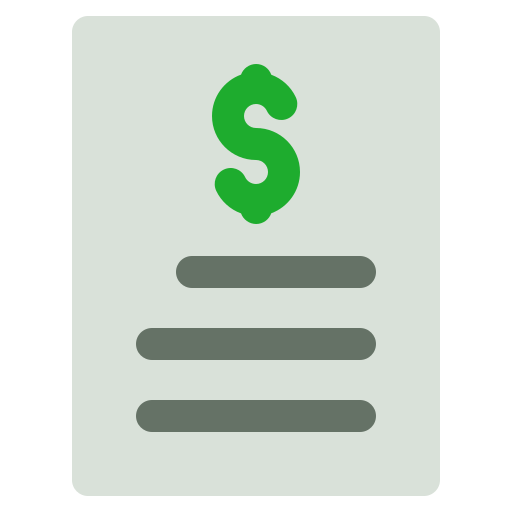 documento financiero icono gratis