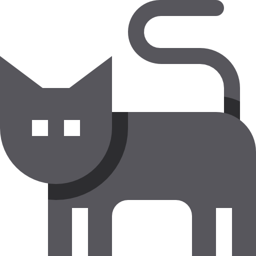 gato negro icono gratis