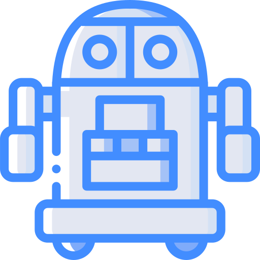 Robot Basic Miscellany Blue Icon