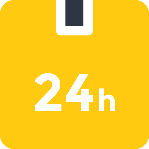 Delivery in 24 hours free icon Delivery in 24 hours free icon