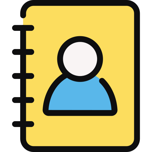 libreta de contactos icono gratis