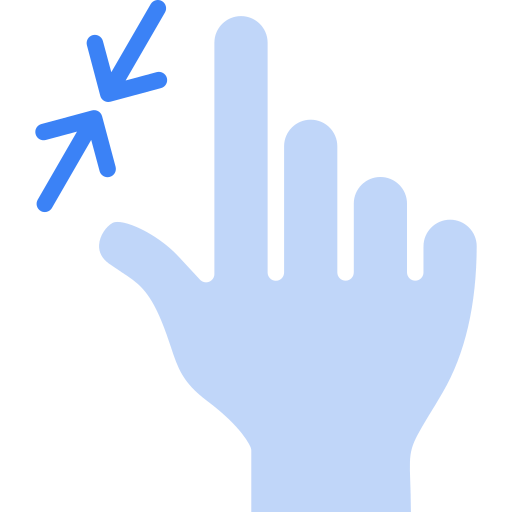 Zoom out - Free hands and gestures icons