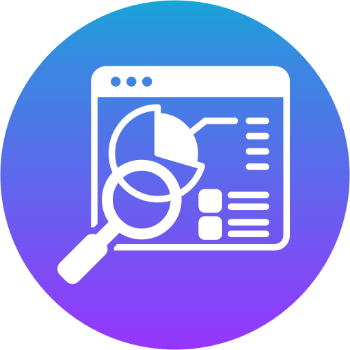 investigación de datos icono gratis