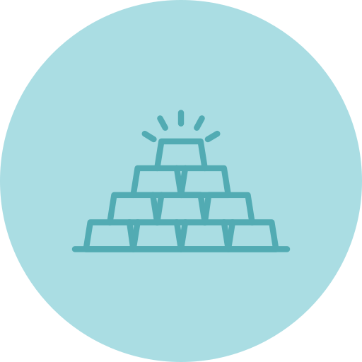 barras de oro icono gratis