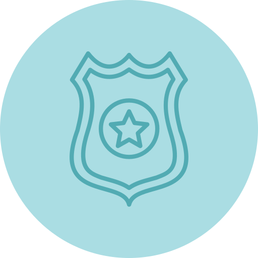plaque de policier Icône gratuit plaque de policier Icône gratuit