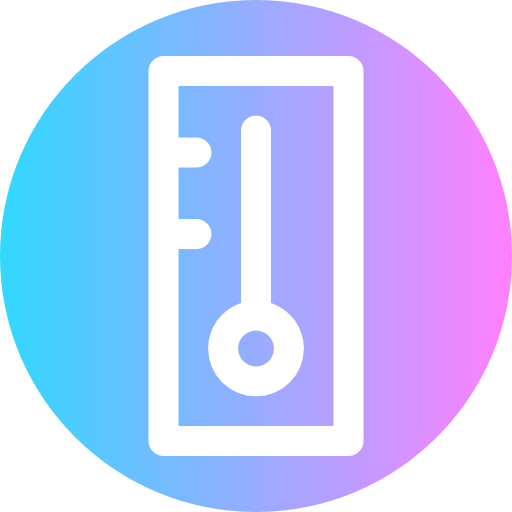 Thermometer Super Basic Rounded Circular Icon